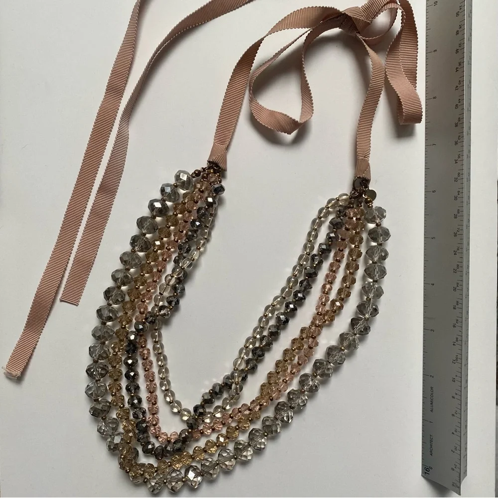 Loft beaded ribbon necklace - Picture 5 of 5